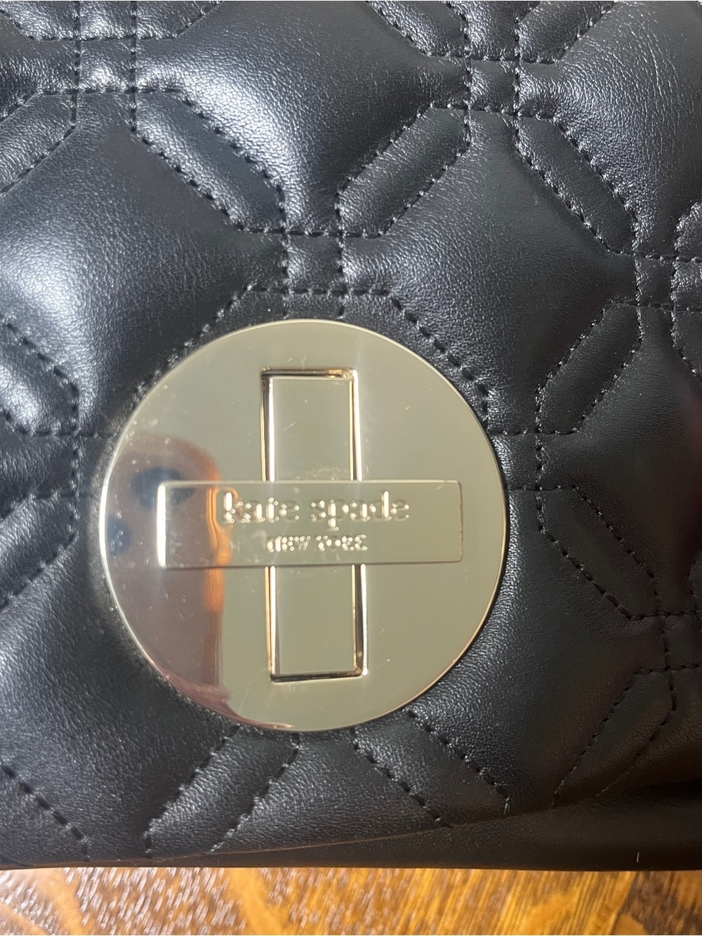 kate spade New York Astor Court Naomi Black Quilted Crossbody Shoulder Bag. - Picture 5 of 10